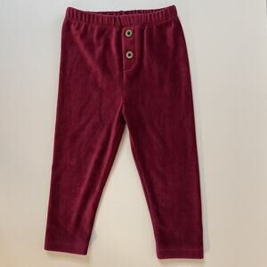 Daisy Fuentes Cranberry Ribbed Velour Pants Size 12M